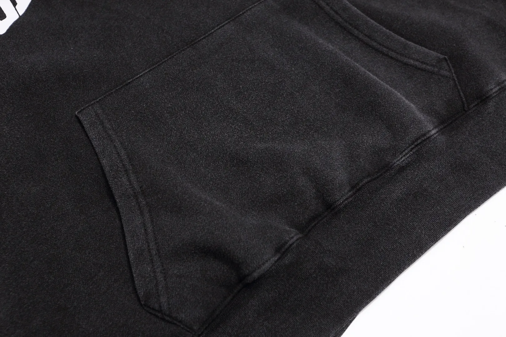 Saint Michael SAINT basic letter print distressed washed loose hoodie plus velvet loose sweatshirt Fabric: 420g Style number: SM633 Size: S-M-L-XL Color: black-dark green Price: P236
